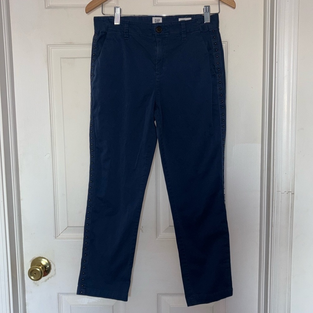 GAP Blue Petite Girlfriend Chino Pants